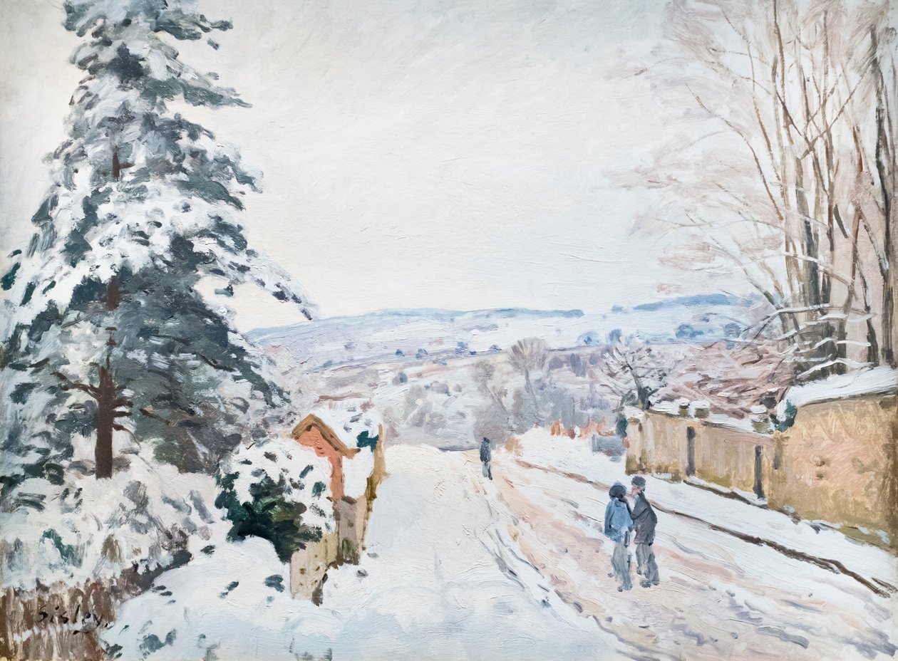 Coeur Volant-veien til Louveciennes, ca. 1872 (olje på lerret) av Alfred Sisley