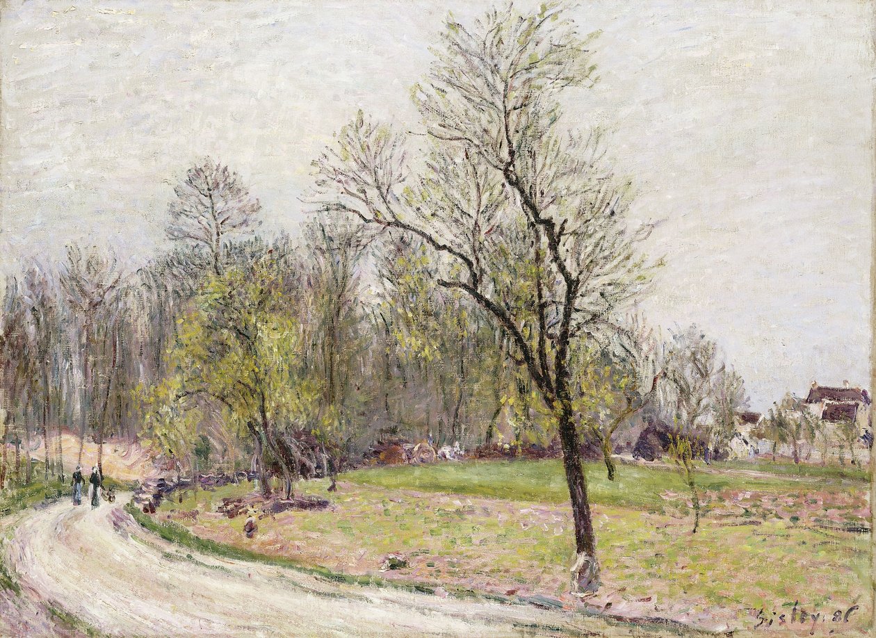 Skogskanten om våren, om kvelden; The Edge of the Forest om våren, kvelden, 1886 av Alfred Sisley