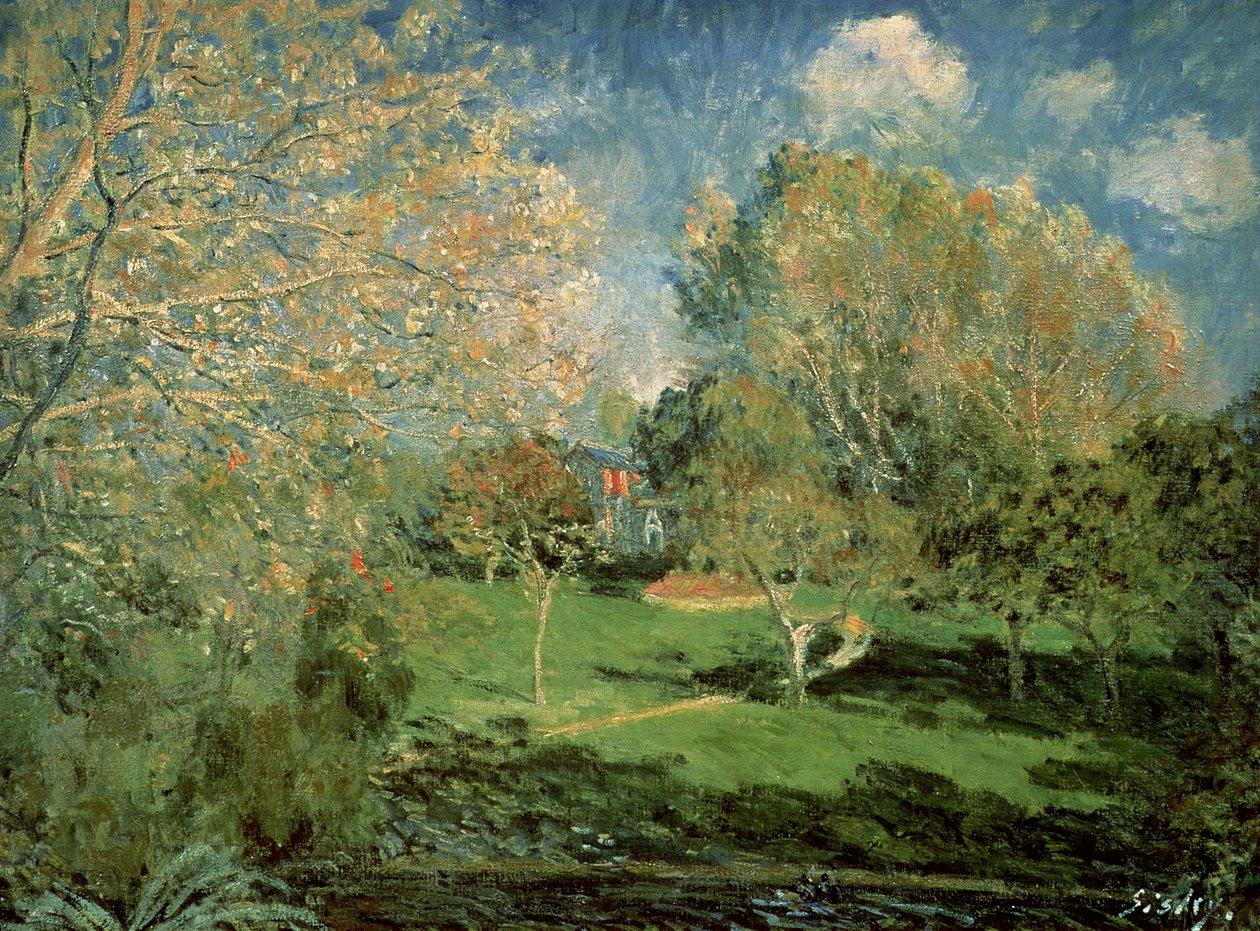 Hagen til familien Hoschede, 1881 av Alfred Sisley