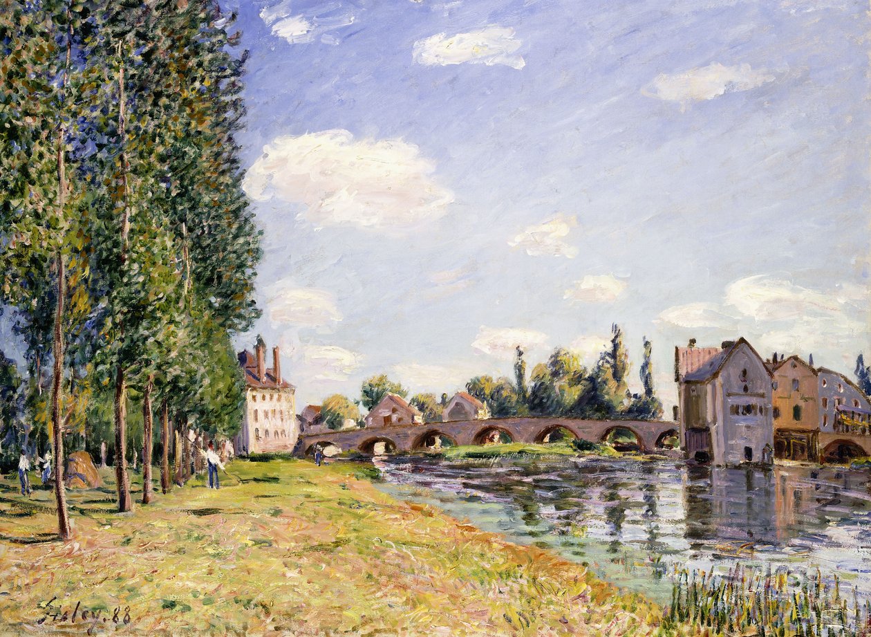 Moret-broen om sommeren 1888 av Alfred Sisley