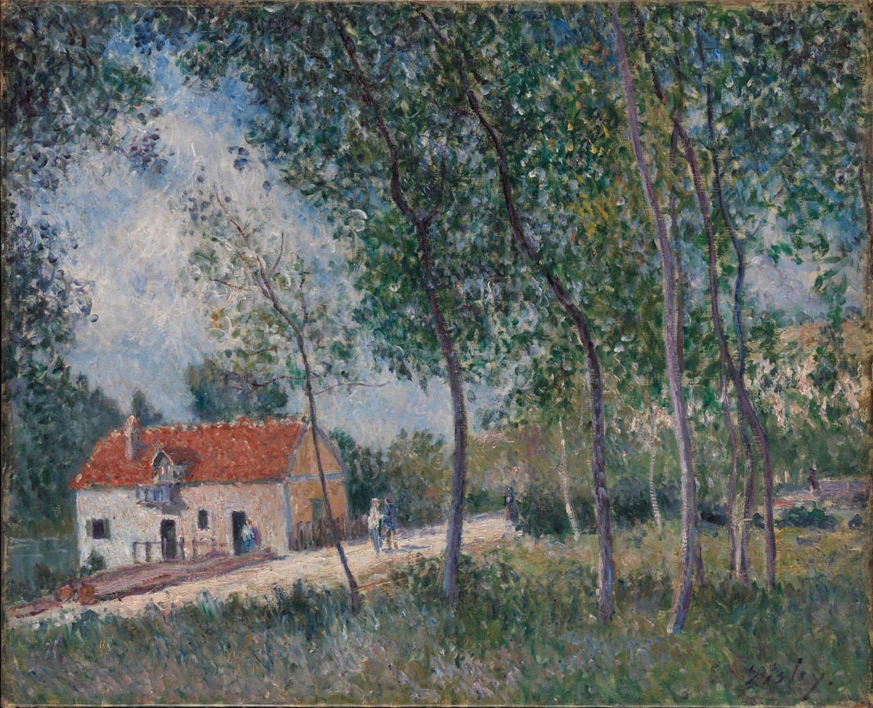 Veien fra Moret til Saint-Mammès, 1883-85 av Alfred Sisley