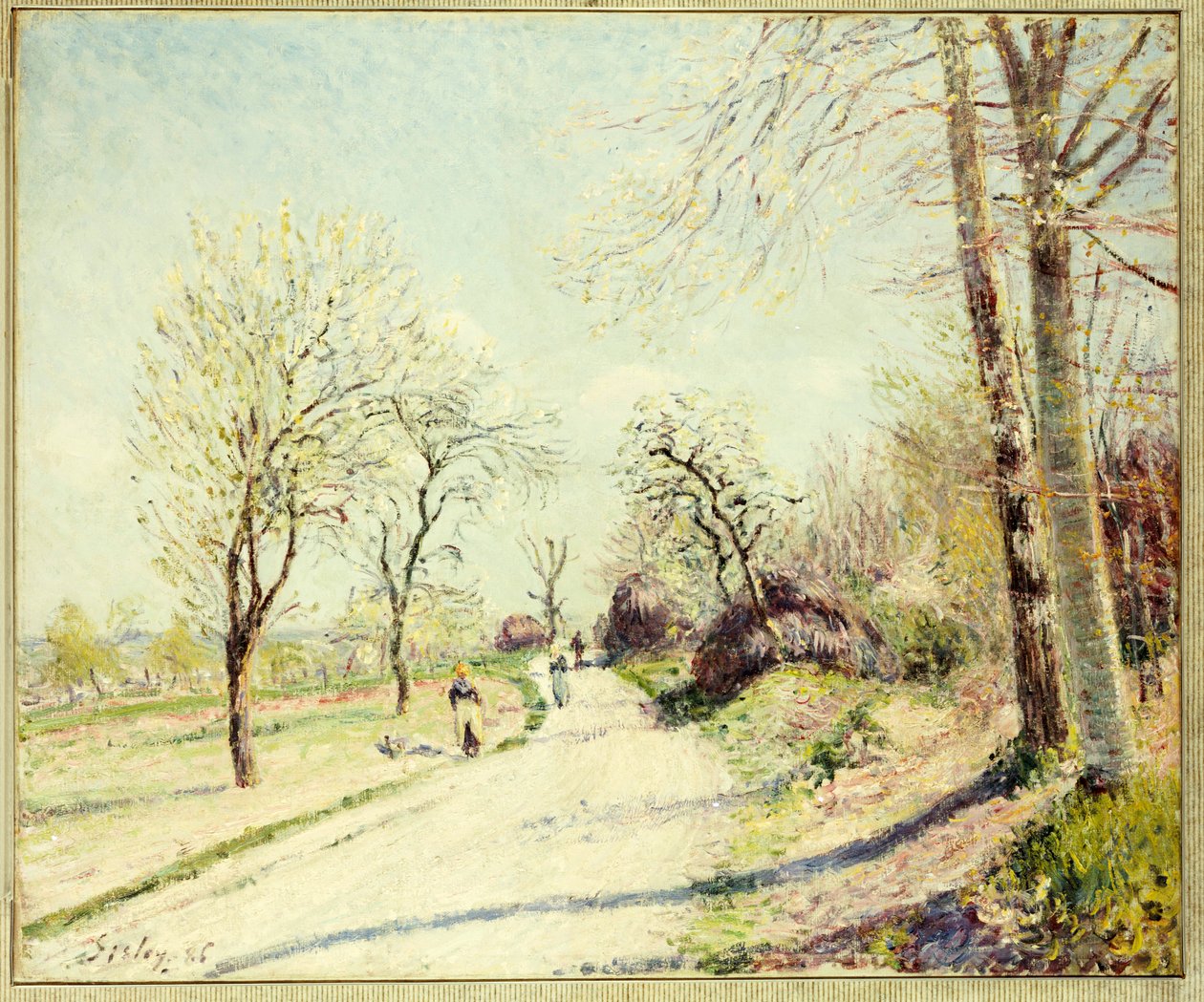 Veien fra Veneux til Moret på en vårdag, 1886 av Alfred Sisley