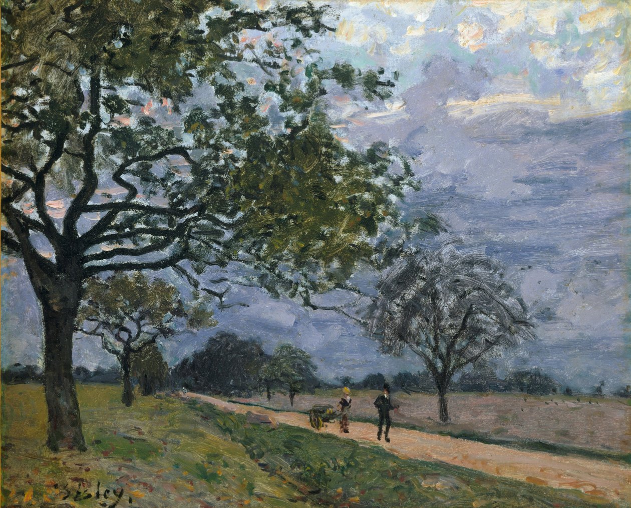 Veien fra Versailles til Louveciennes av Alfred Sisley
