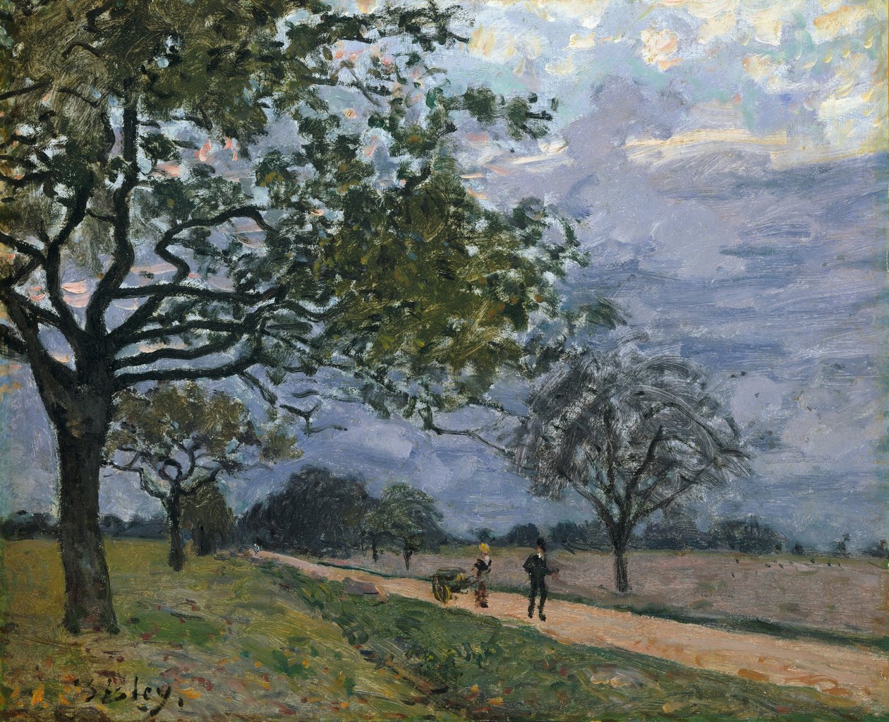Veien fra Versailles til Louveciennes, sannsynligvis 1879. av Alfred Sisley