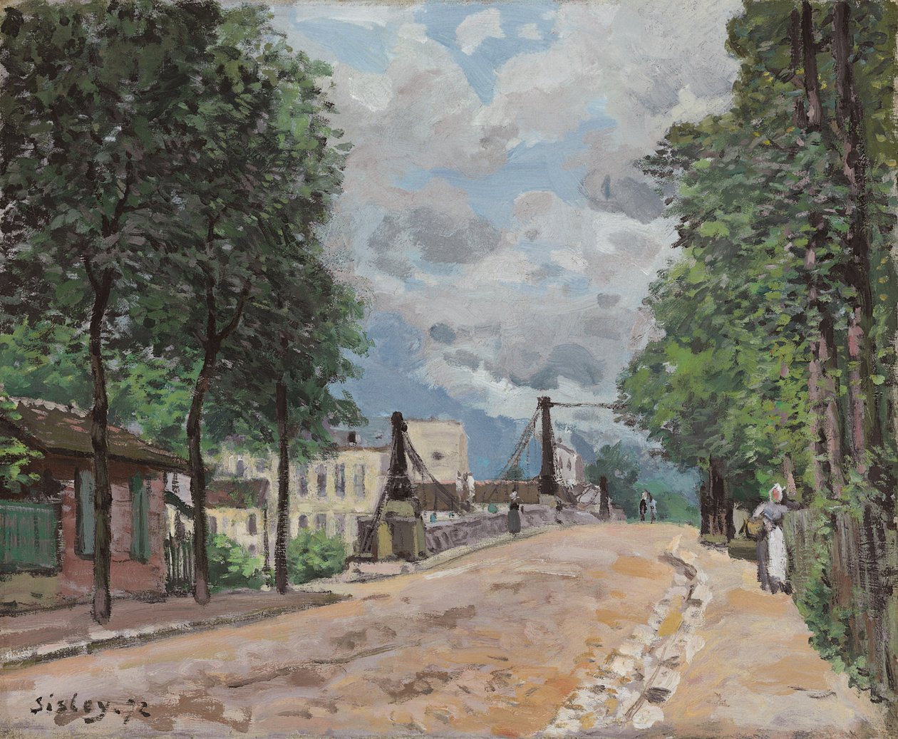 Veien til Gennevilliers; Veien til Gennevilliers, 1872 av Alfred Sisley