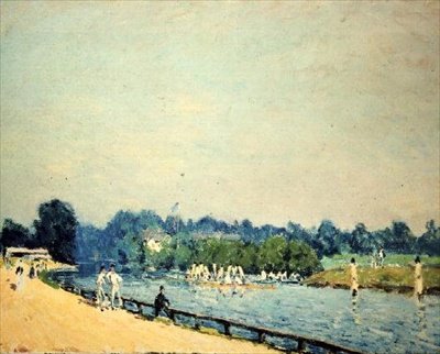 Veien til Hampton Court av Alfred Sisley