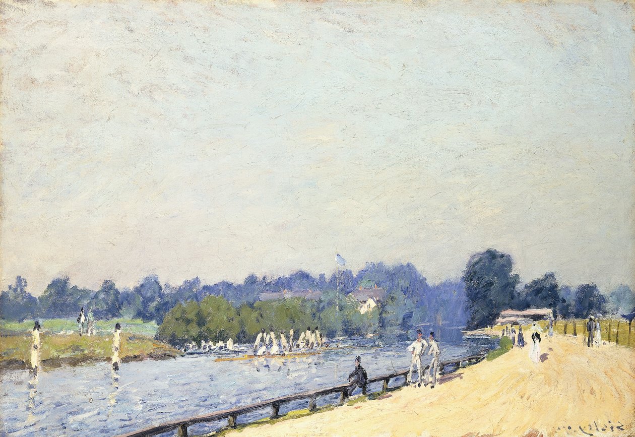 Veien til Hampton Court; La Route de Hampton Court, 1874 av Alfred Sisley