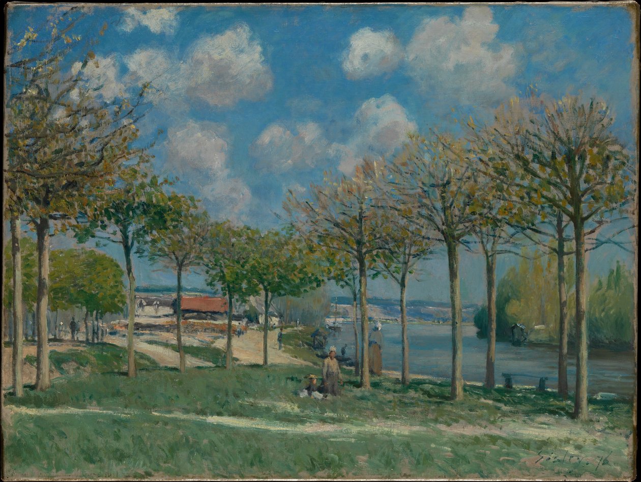 Seinen ved Bougival av Alfred Sisley