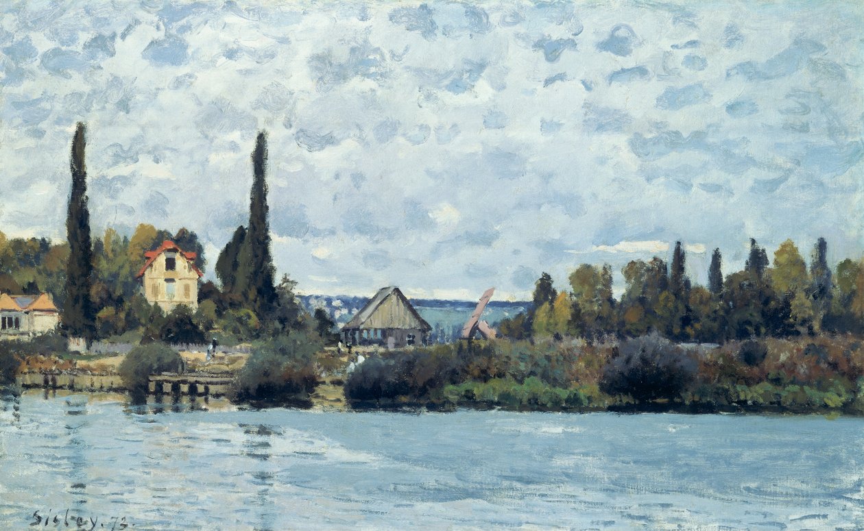 Seinen ved Bougival, 1873 av Alfred Sisley