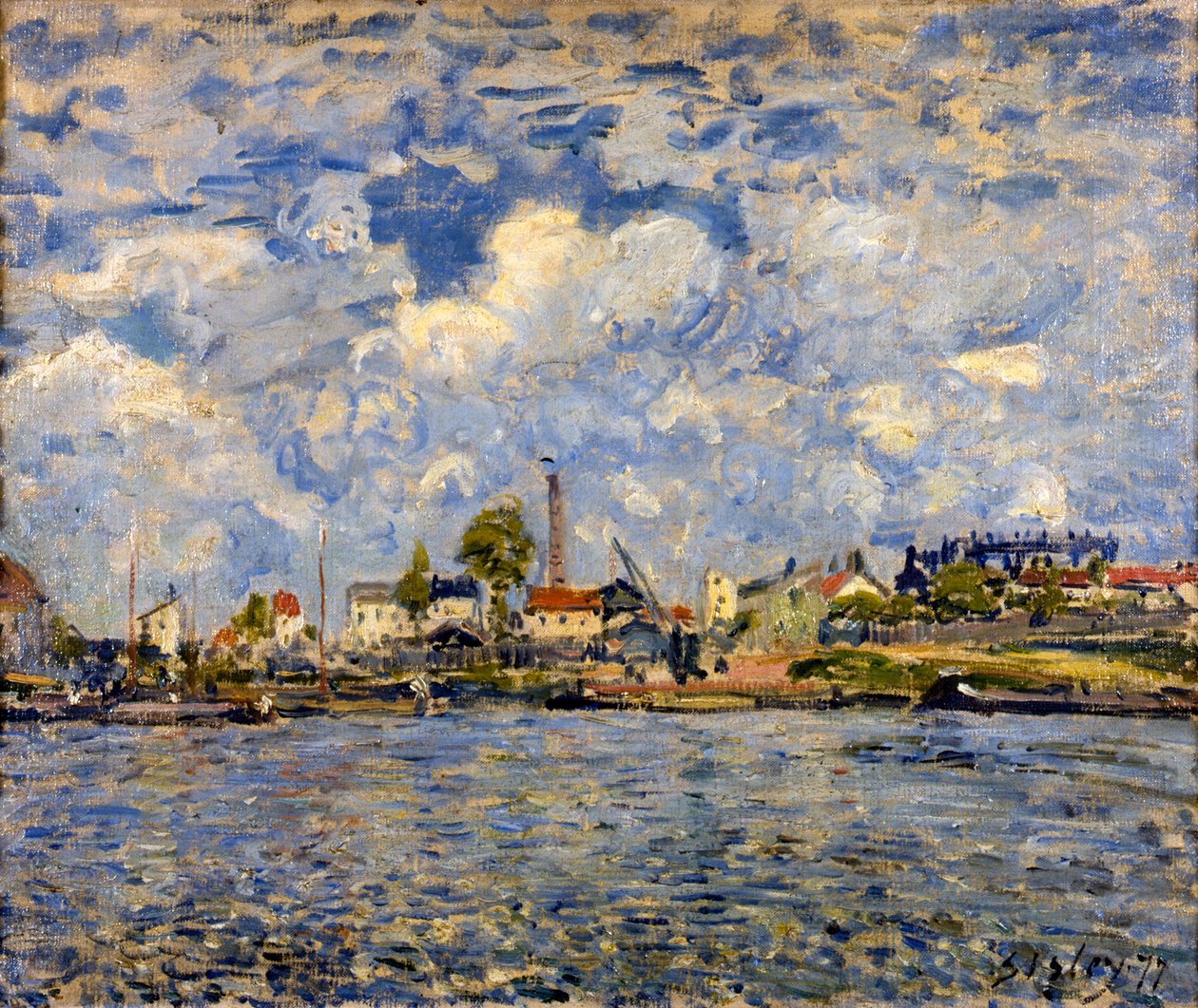 Seinen ved Point du Jour, 1877 av Alfred Sisley