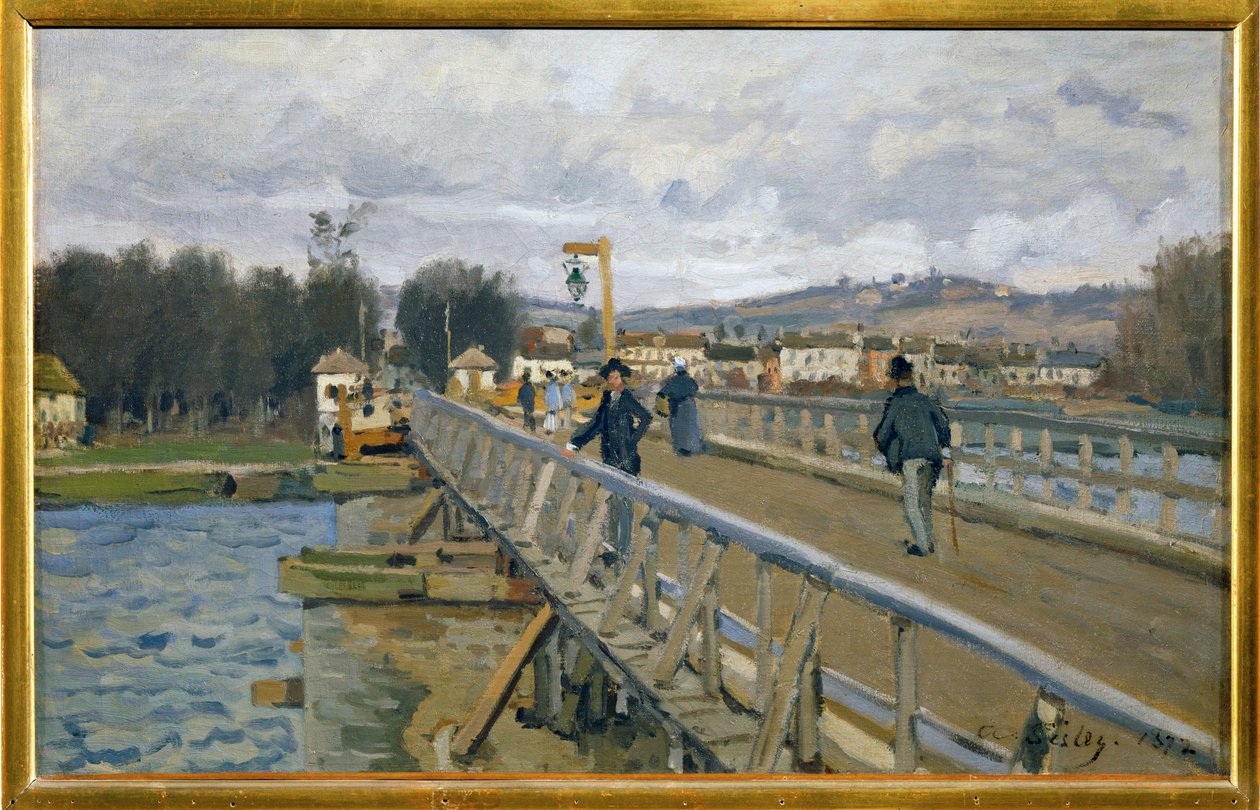 Gangbroen ved Argenteuil av Alfred Sisley