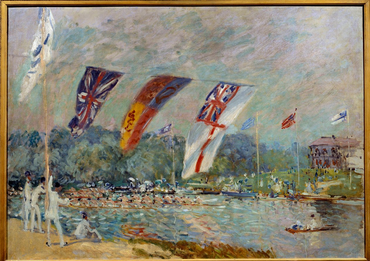 Regattaene på Molesey. Maleri av Alfred Sisley (1839-1899) av Alfred Sisley