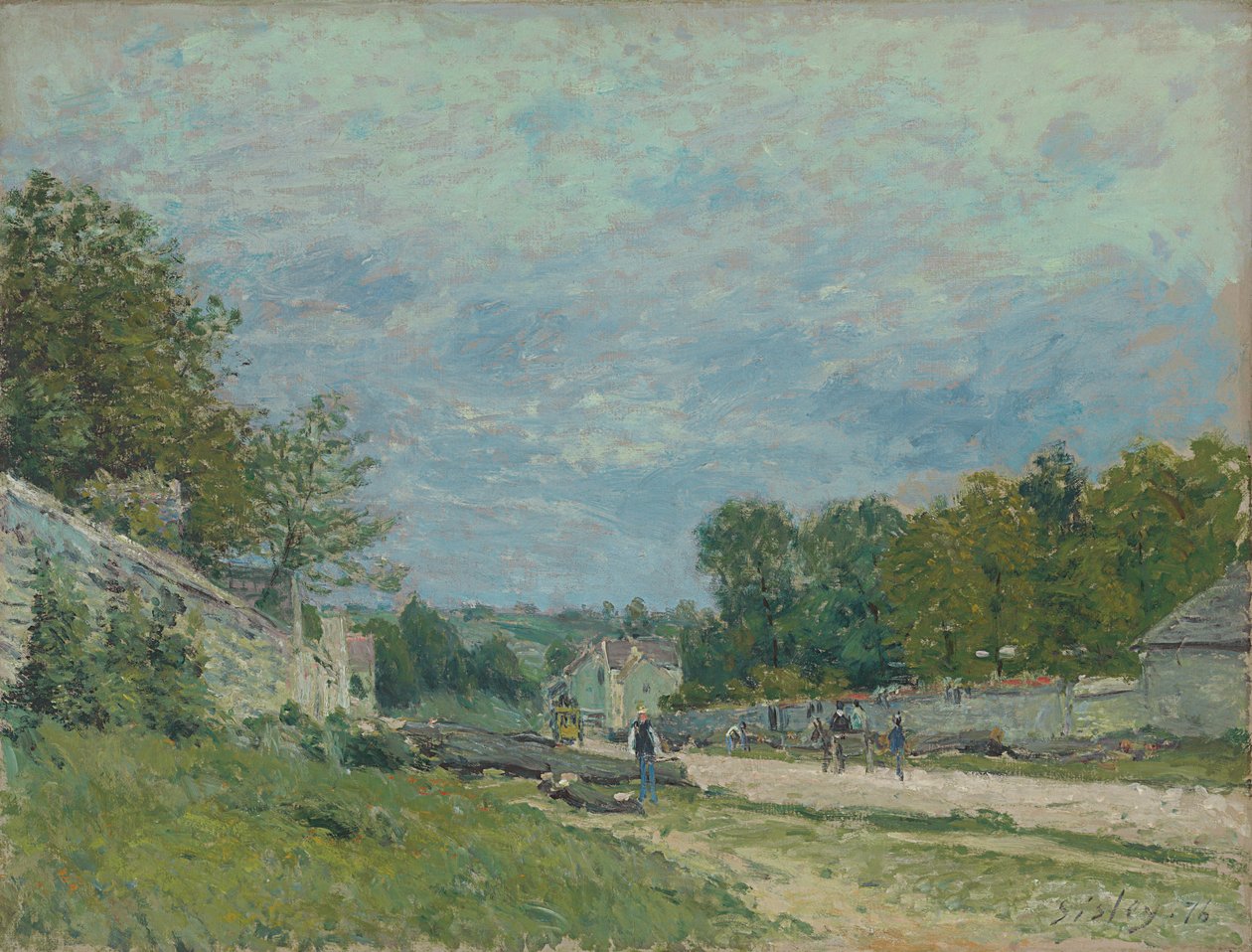 Versailles Road; Veien til Versailles, 1876 av Alfred Sisley