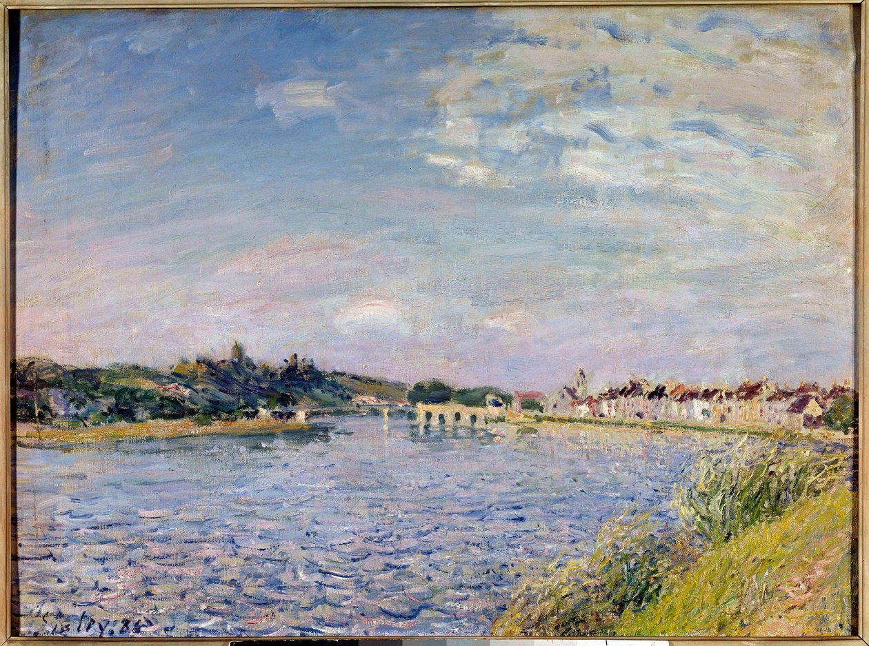 View of Mammes on the Loing Painting av Alfred Sisley (1839-1899) 1886 Søn. 0,54x0,73 m Dijon, Museum of Fine Arts av Alfred Sisley
