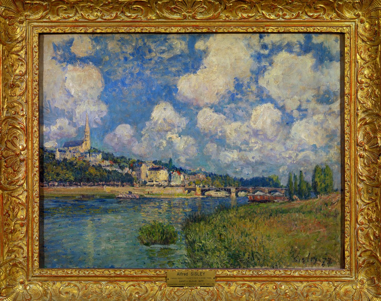 Utsikt over Saint Cloud nær Paris Maleri av Alfred Sisley (1839-1899) 1877 Dim 0,55 x 0,65 m av Alfred Sisley