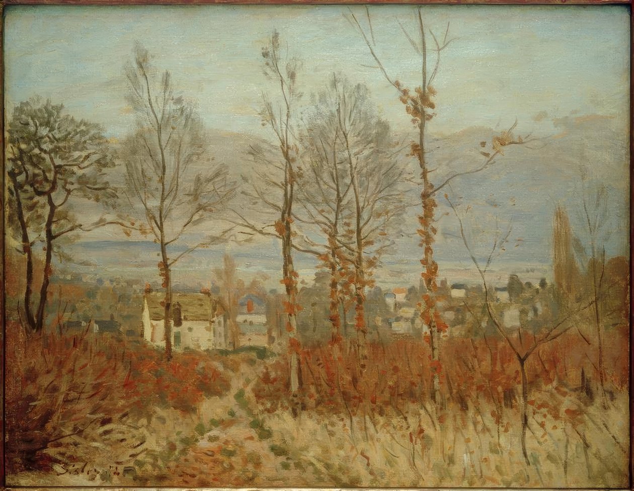 Utsikt over Louveciennes om høsten av Alfred Sisley