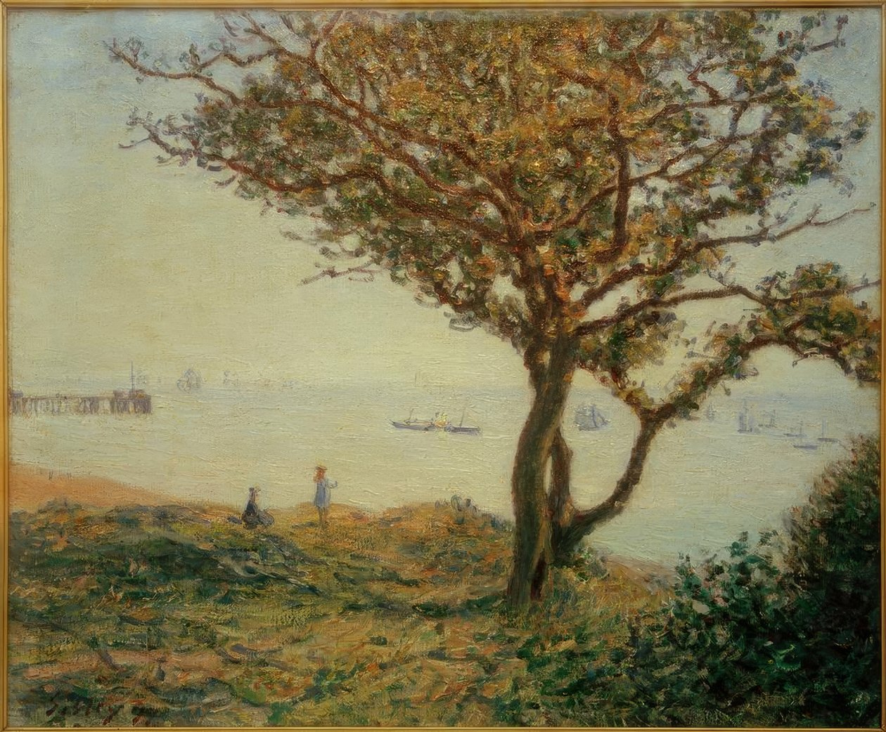 Cardiff Bay (båter i Cardiff Bay) av Alfred Sisley