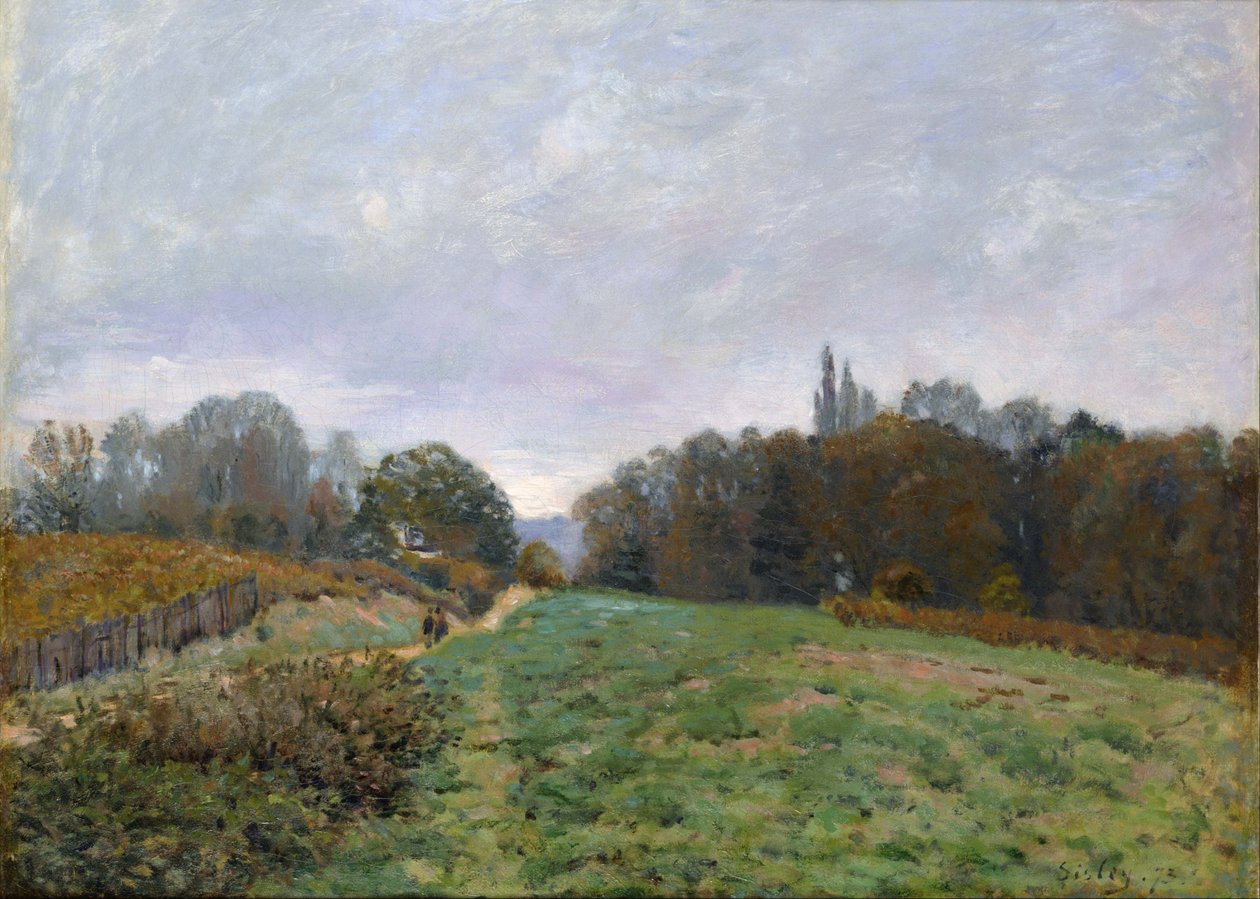 Utsikt over Louveciennes av Alfred Sisley