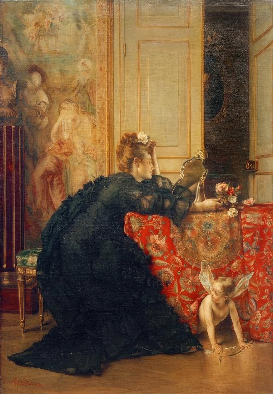 A.Stevens, Enken eller Enkeskapets siste dag av Alfred Emile Stevens