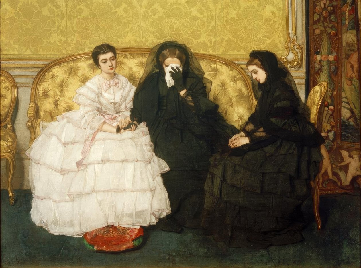 A.Stevens, Trost od. Kondolansebesøket av Alfred Emile Stevens
