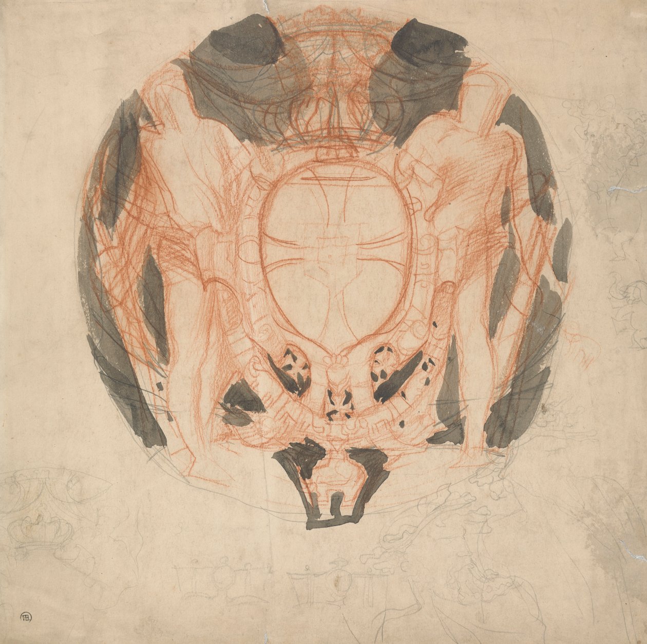 Design for et våpenskjold av Alfred Emile Stevens