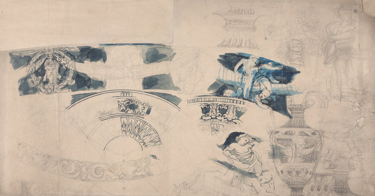 Design for tak og interiør av Alfred Emile Stevens