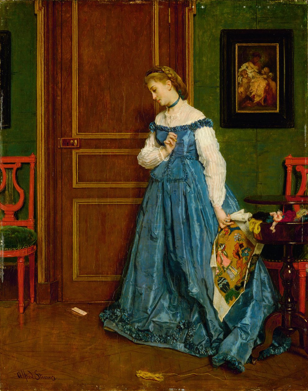 Nølende Madame Monteaux, ca. 1867. av Alfred Emile Stevens