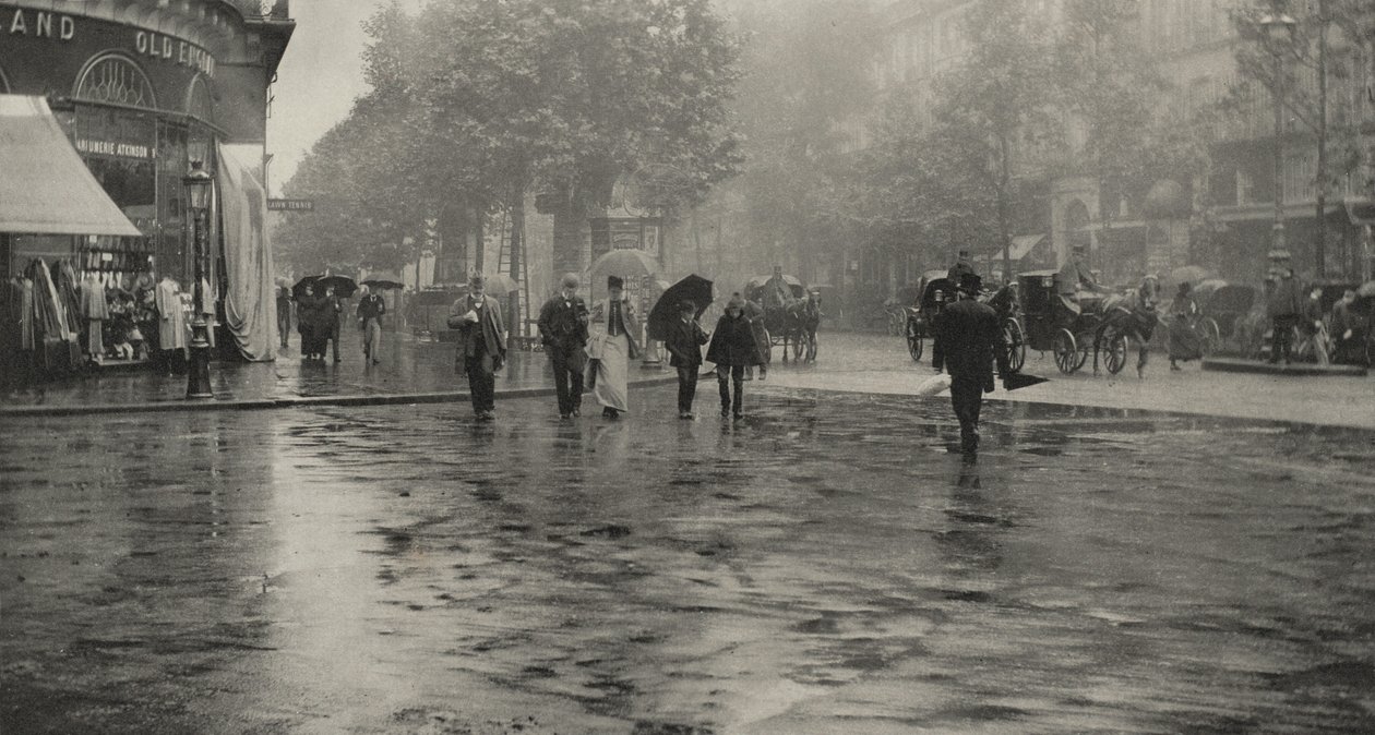 En regnfull dag på boulevarden – Paris av Alfred Stieglitz