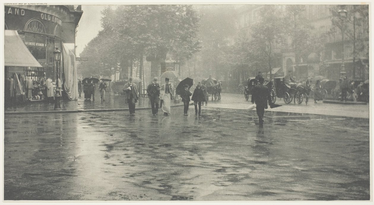 En våt dag på Boulevard, Paris av Alfred Stieglitz