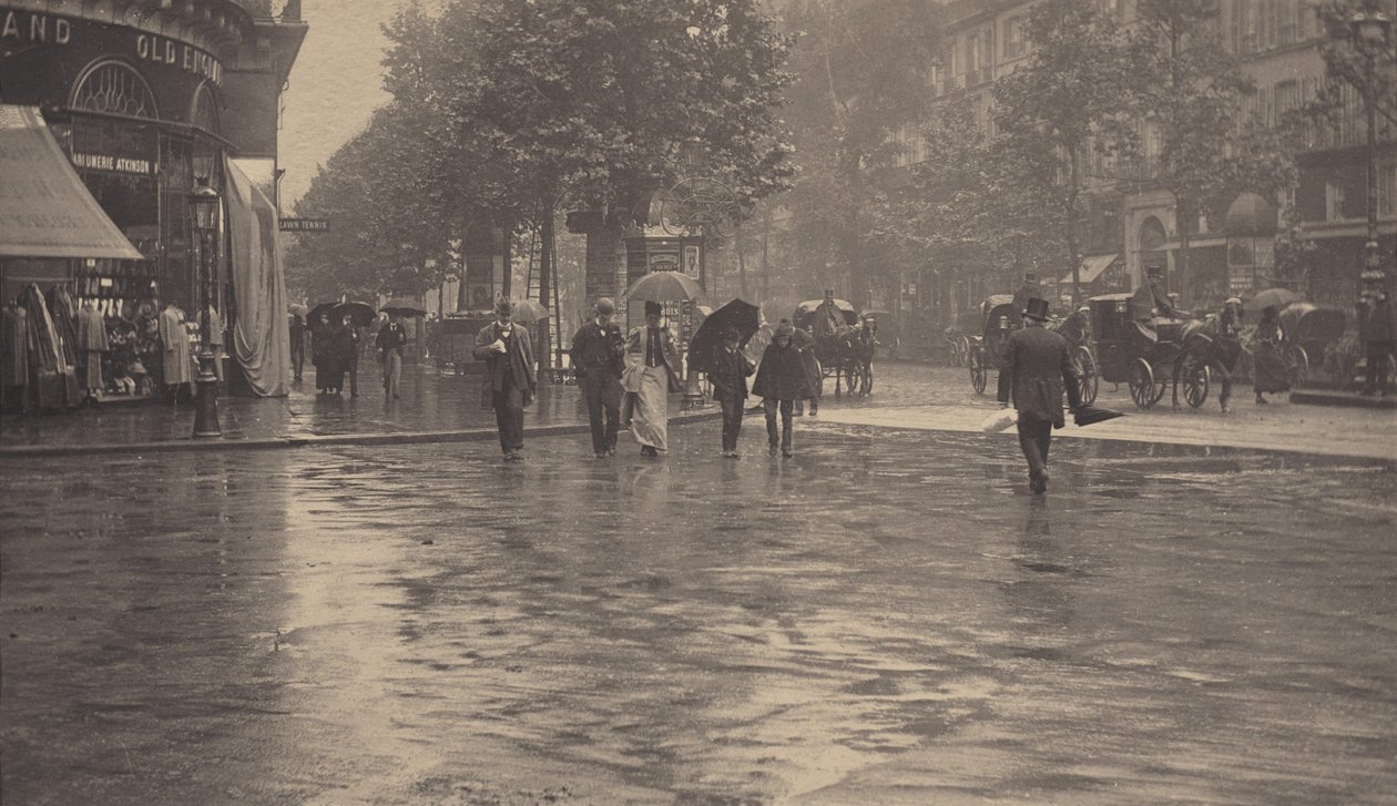 En våt dag på boulevarden, Paris av Alfred Stieglitz