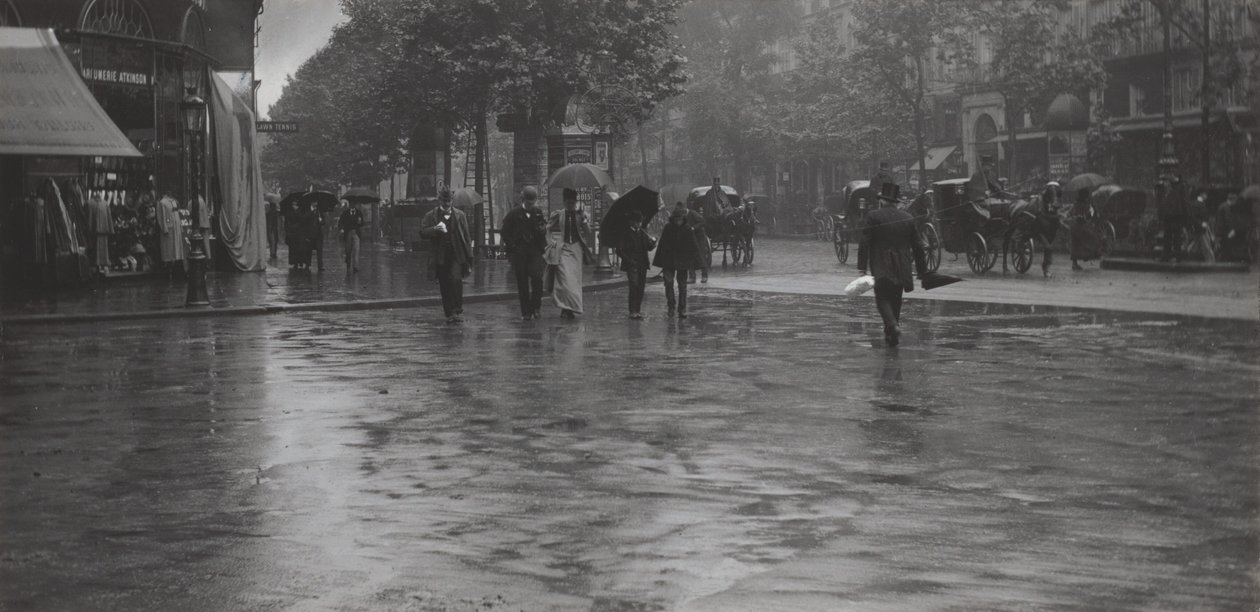 En våt dag på boulevarden, Paris av Alfred Stieglitz
