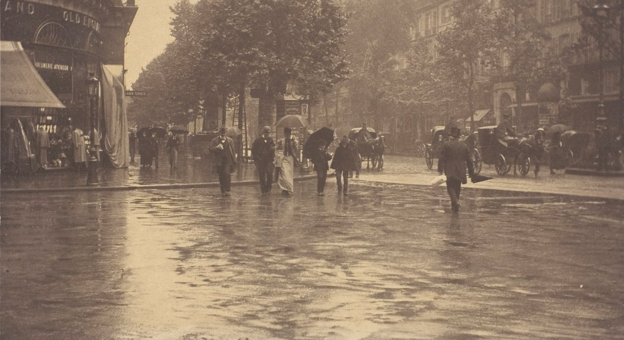 En våt dag på Boulevard, Paris, 1894. av Alfred Stieglitz