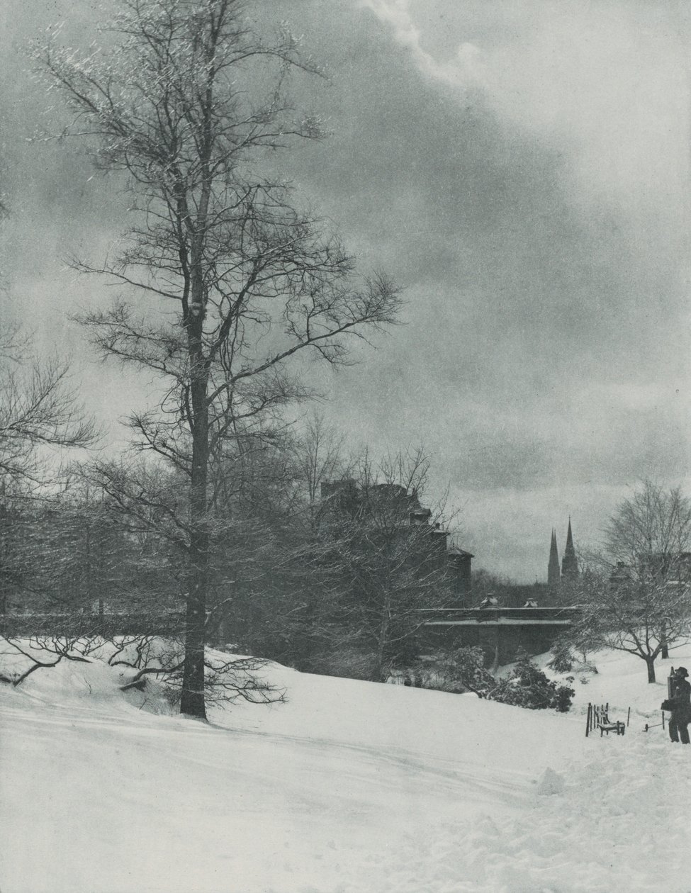 En vinterhimmel – Central Park av Alfred Stieglitz