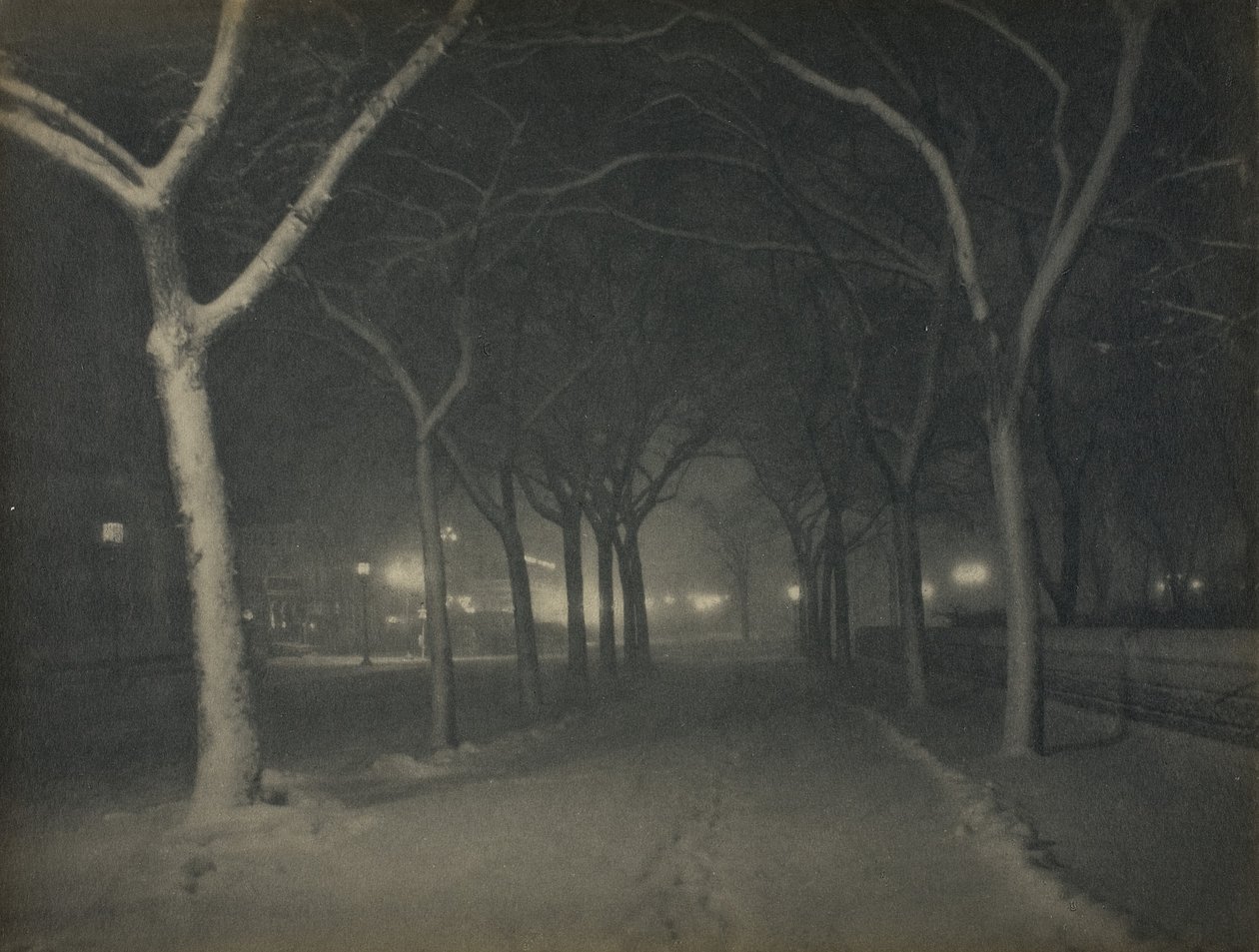 En iskald natt, New York av Alfred Stieglitz