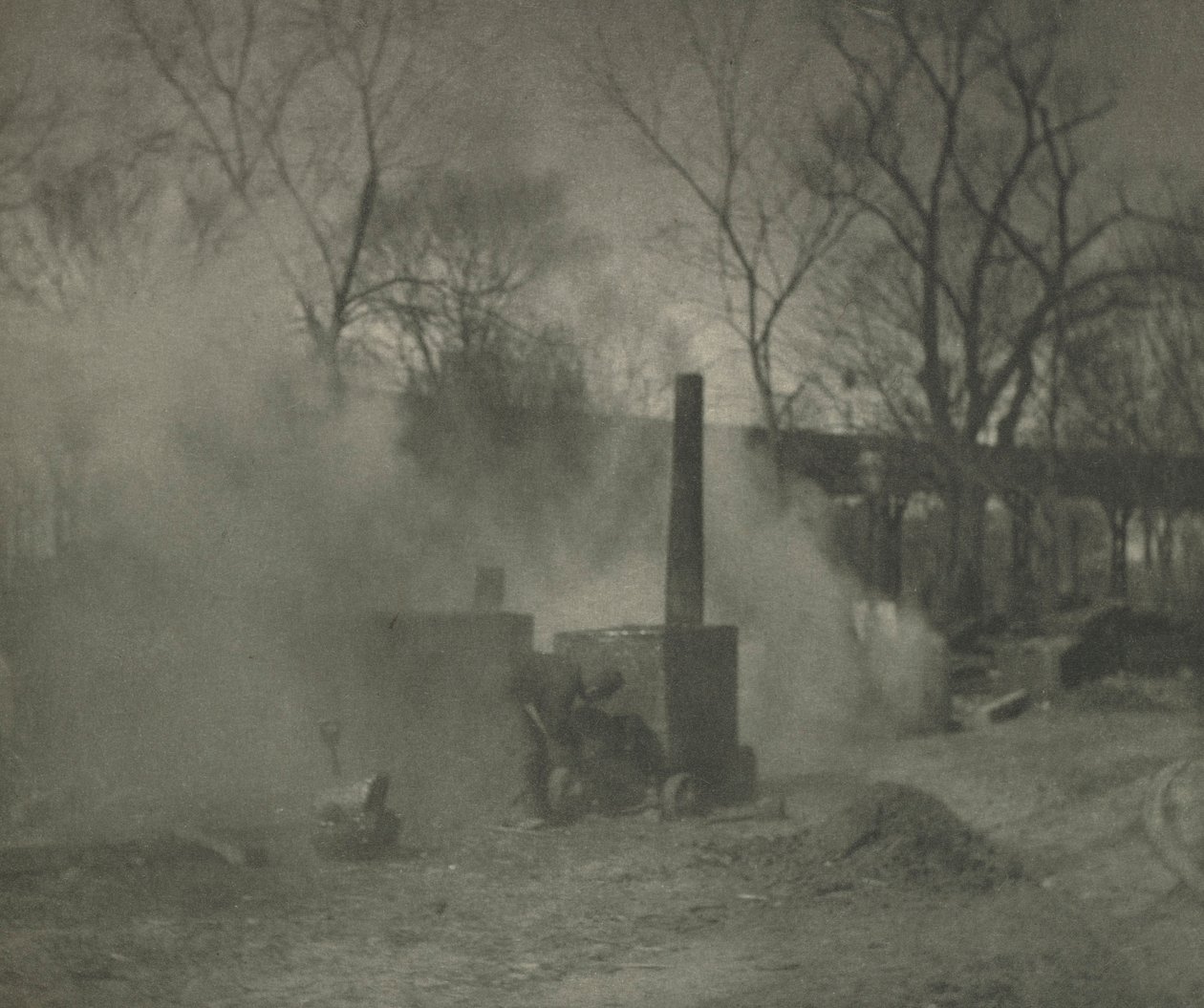 Kameraarbeid: The Asphalt Paver, New York, 1892. av Alfred Stieglitz