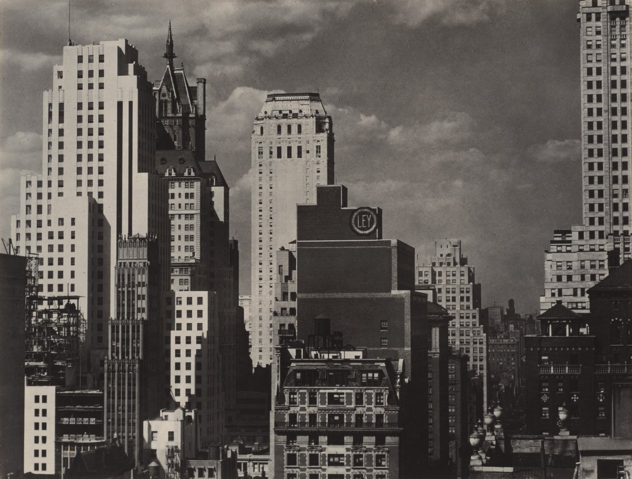 Fra vinduet mitt på An American Place, nord av Alfred Stieglitz