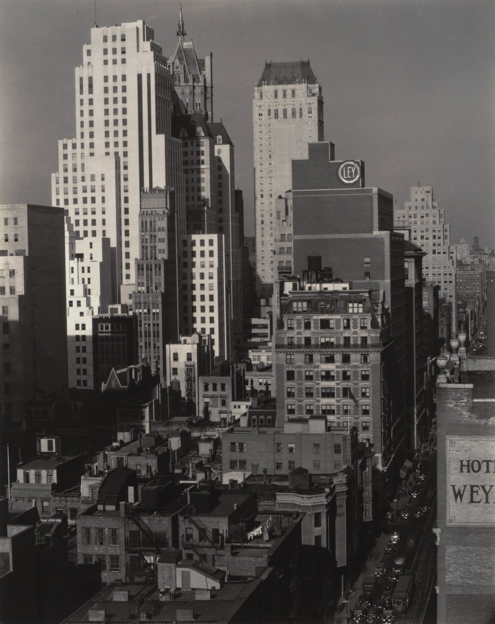 Fra mitt vindu på An American Place, nord av Alfred Stieglitz