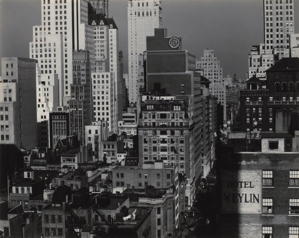 Fra mitt vindu på An American Place, nord av Alfred Stieglitz