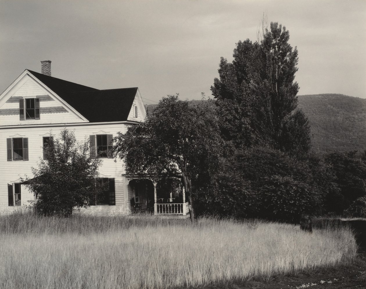 Hus og trær, Lake George av Alfred Stieglitz