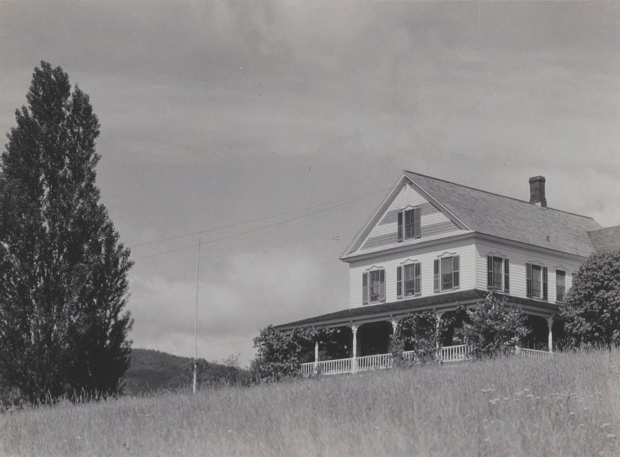 Hus på høyden, Lake George av Alfred Stieglitz