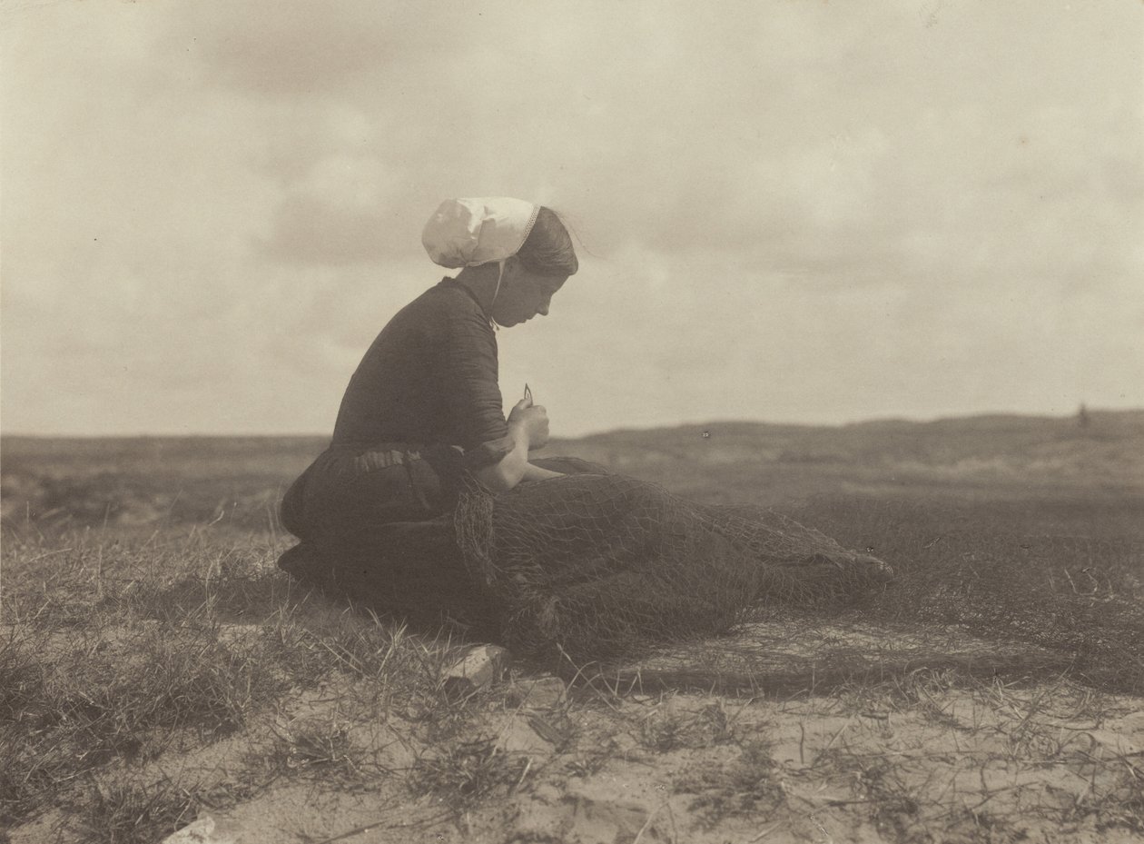 Reparasjon av garn av Alfred Stieglitz