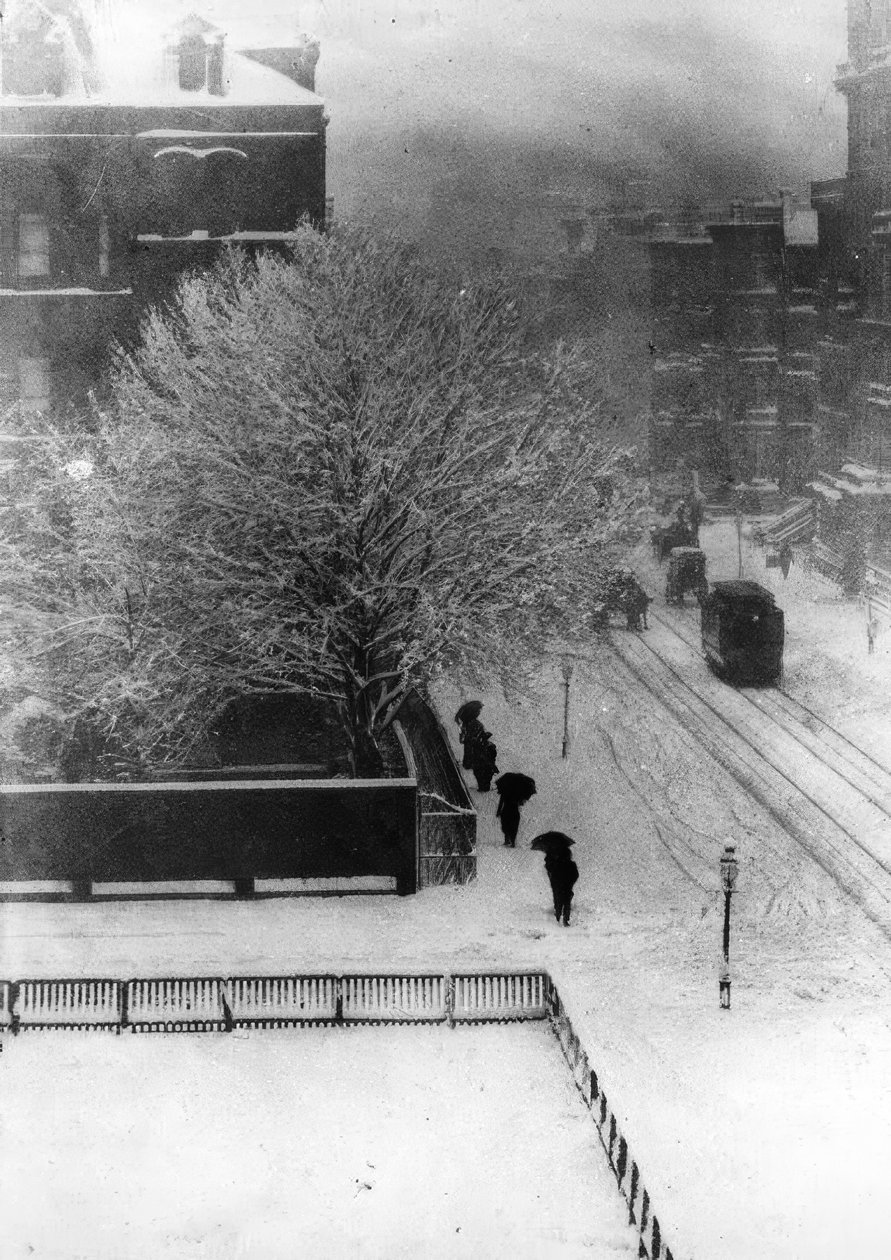 New York, gate / foto 1907 av Alfred Stieglitz