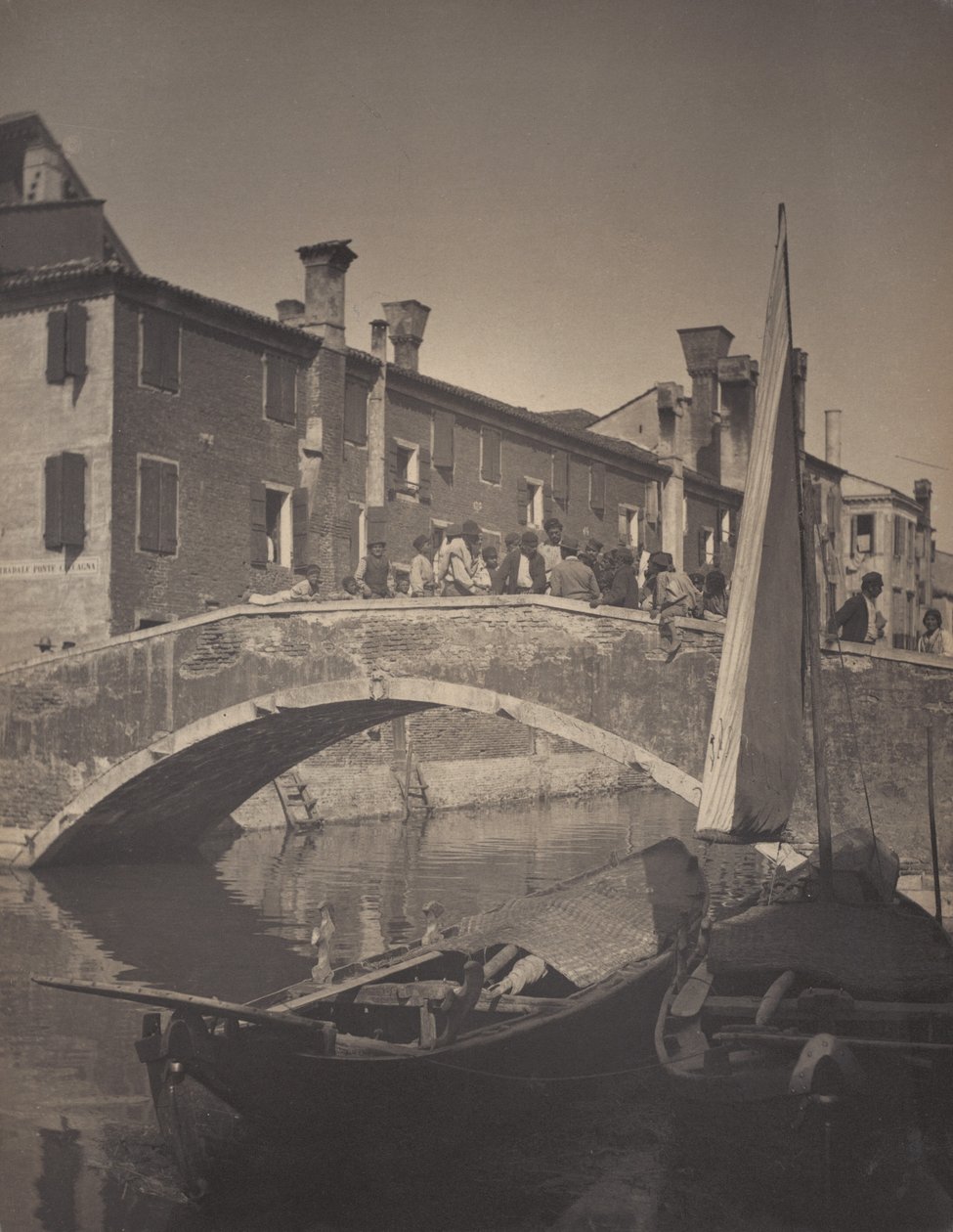 På broen - Chioggia av Alfred Stieglitz
