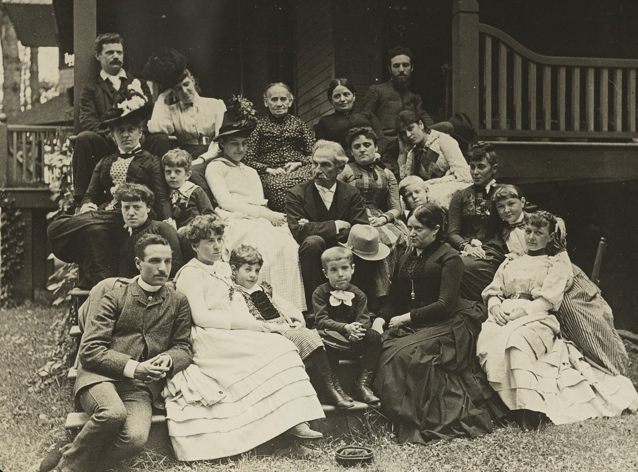 Stieglitz-familien ved Oaklawn, Lake George, 1888. av Alfred Stieglitz