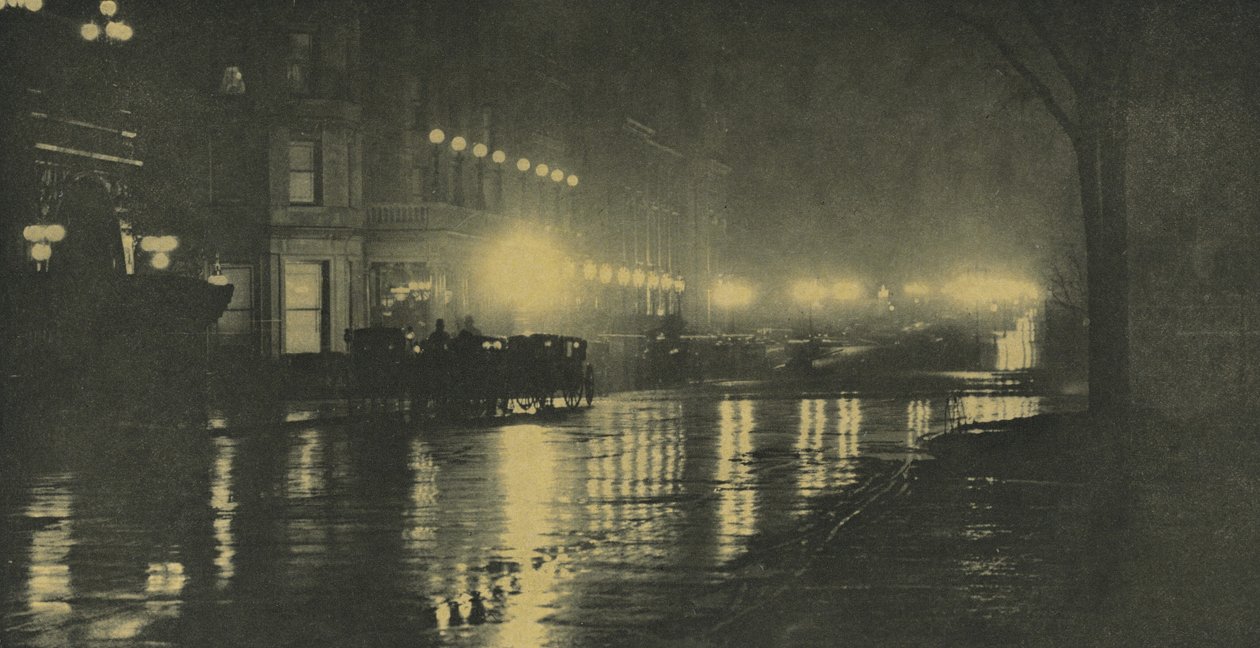 Nattens glød – New York av Alfred Stieglitz