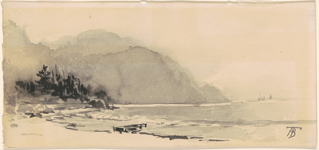 Båt på stranden av Alfred Thompson Bricher