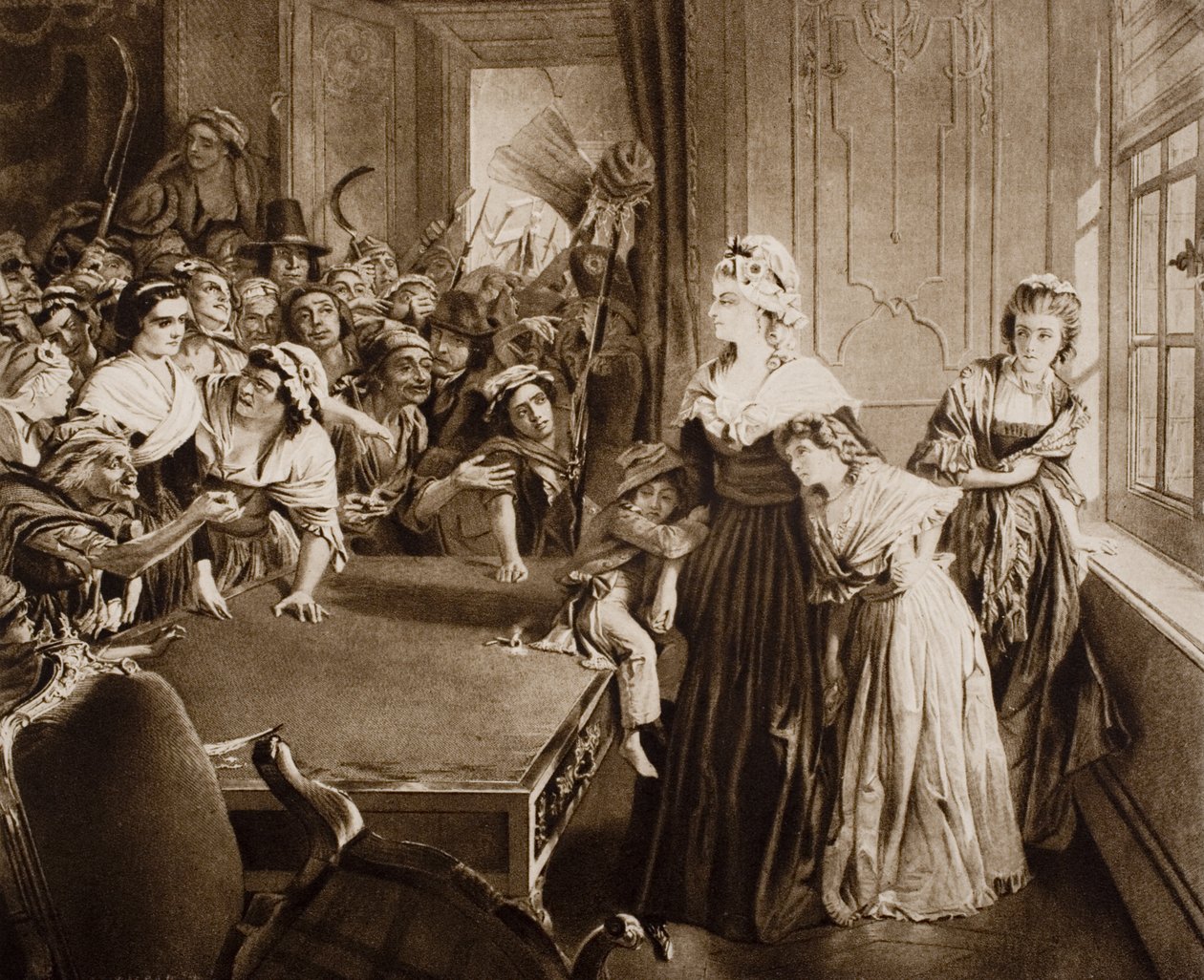 The Tuileries, 20. juni 1792, illustrasjon fra 