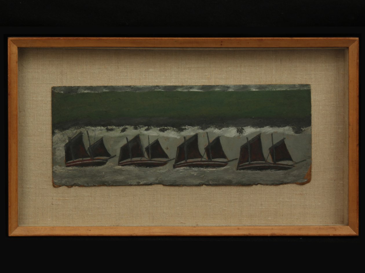 Fire skonnere, ca. 1930 av Alfred Wallis