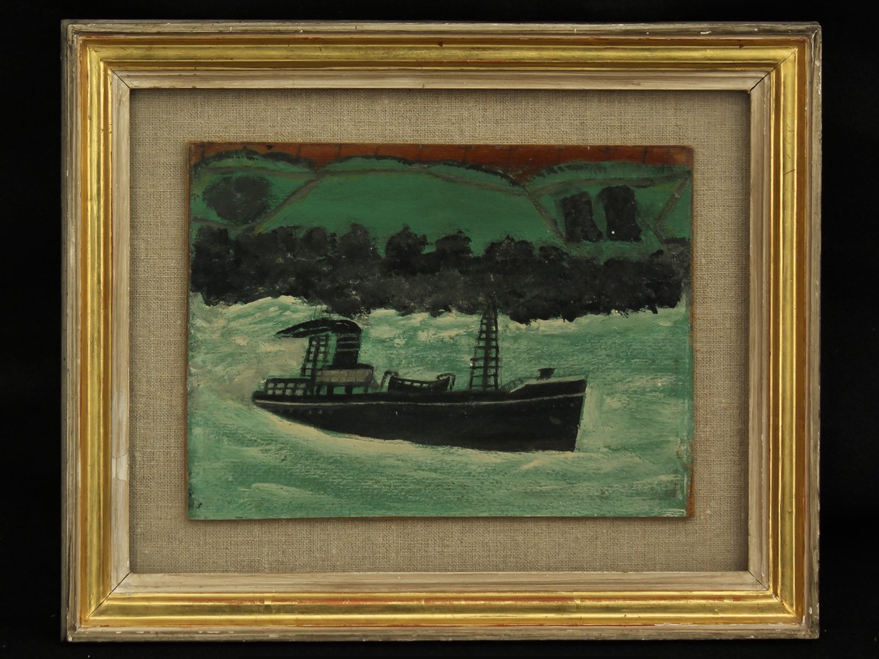 Tråler utenfor Cornish Coast, ca. 1928 av Alfred Wallis