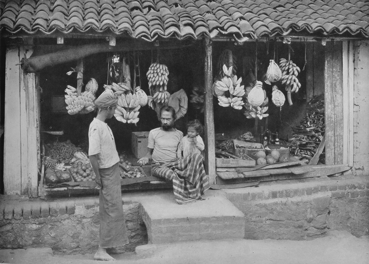 A Native Boutique eller Fruktbutikk, c1890, 1910 av Alfred William Amandus Plate